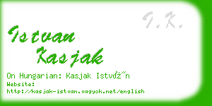 istvan kasjak business card